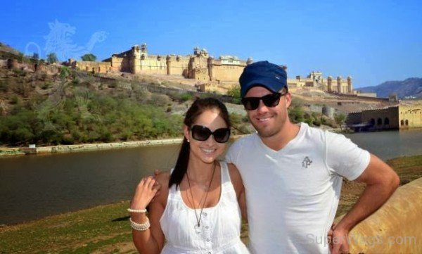 Ab De Villiers With His Wife Image