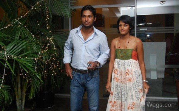 K Sangakkara and wife Yehali