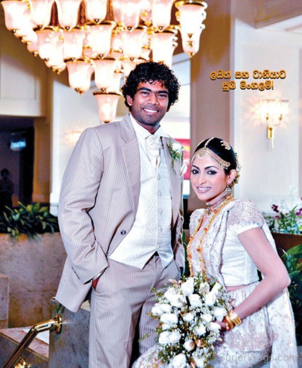Lasith Malinga With His Wife