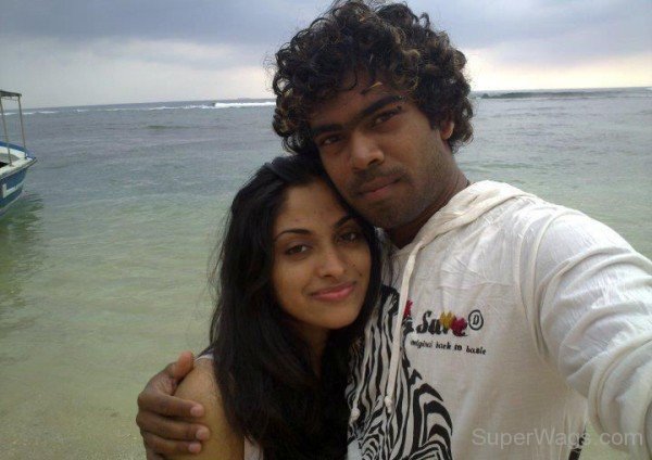 Lasith Malinga and his wife Tanya Minoli