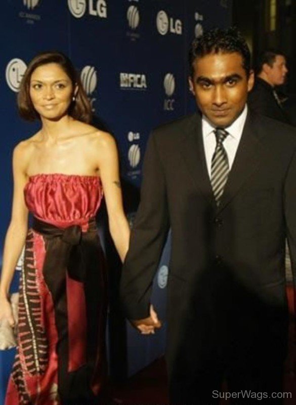 Mahela Jayawardene With Wife