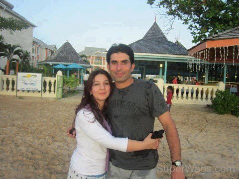 Misbah Ul Haq With His Beautiful Wife