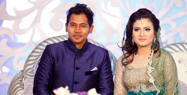 Mushfiqur Rahim and his wife Jannatul Kefayat