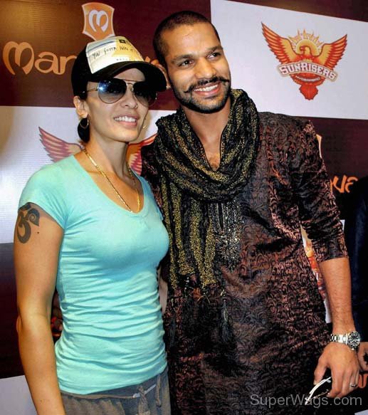 Shikhar Dhawan With his Wife Ayesha