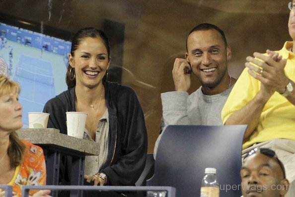 Derek Jeter and Minka Kelly at the US Open in New York