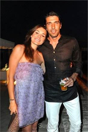 Gianluigi Buffon With His Wife Alena Seredova
