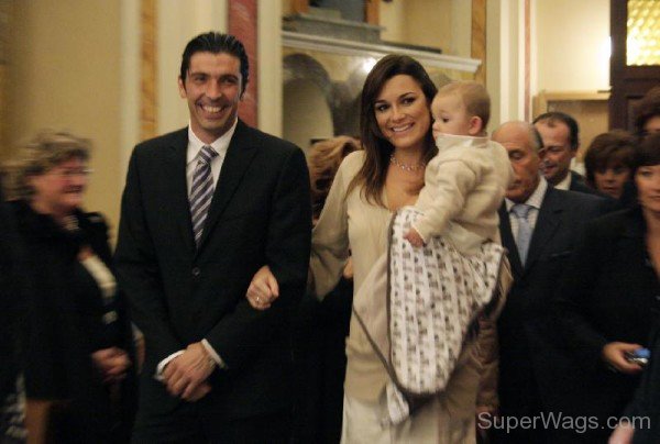 Gianluigi Buffon and Alena Seredova With Sweet Son