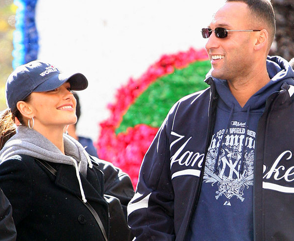 Minka Kelly and Derek Jeter Smiling Photo