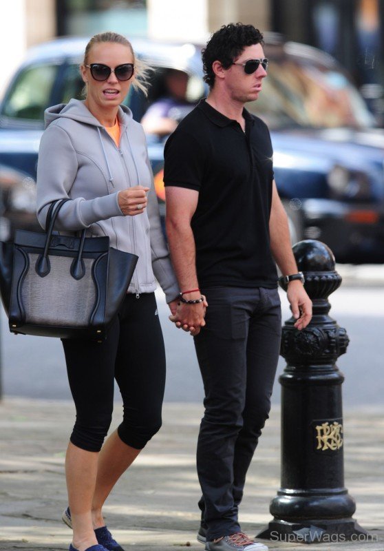 Caroline Wozniacki With Rory McIlroy In London