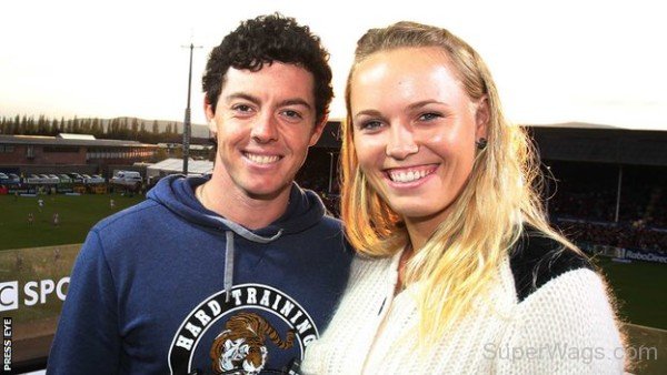 Rory McIlroy With Caroline Wozniacki In Stadium