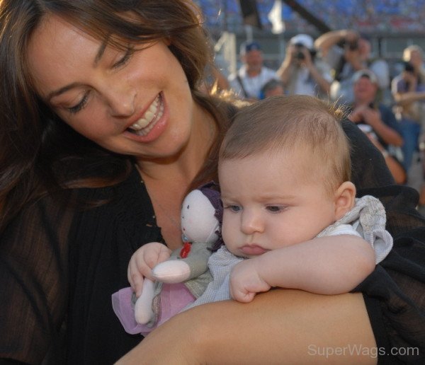 Ingrid Vandebosch And Cute Son