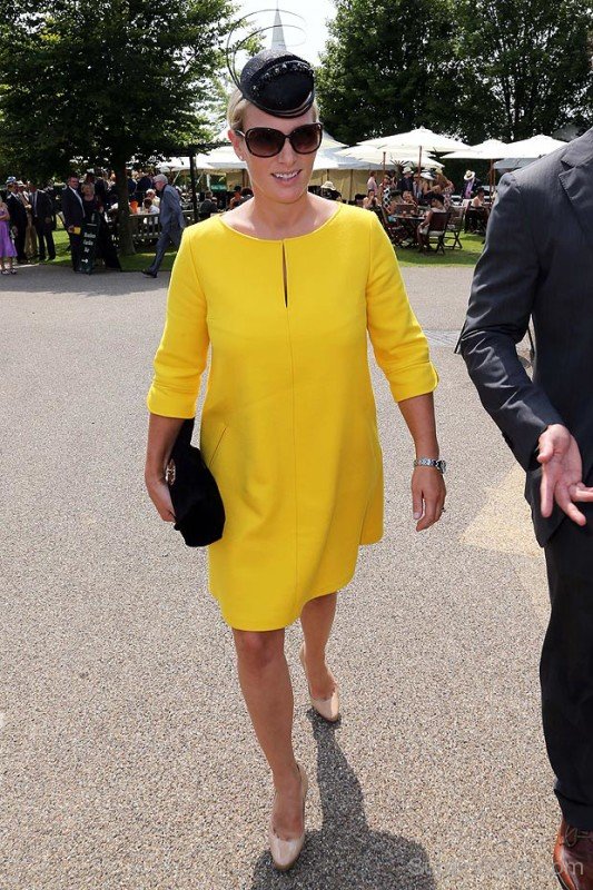 Zara Phillips In Yellow Dress