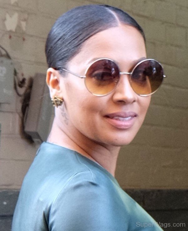 La La Anthony Wearing Stylish Goggle