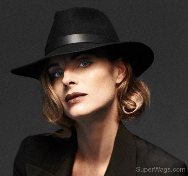 Martina Wearing Black Hat-SW1104