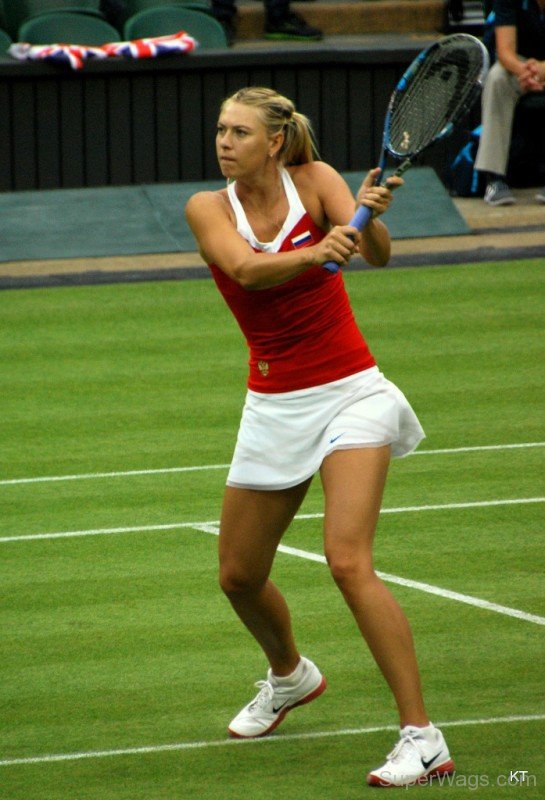 Maria Sharapova Playing Tennis-SW4110