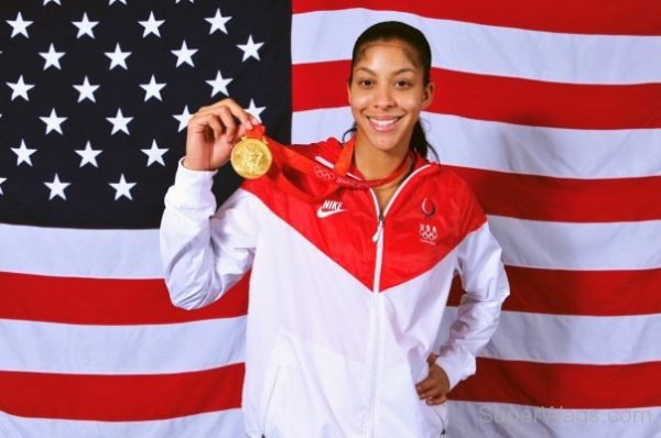 Candace Parker Showing Medal-SW127